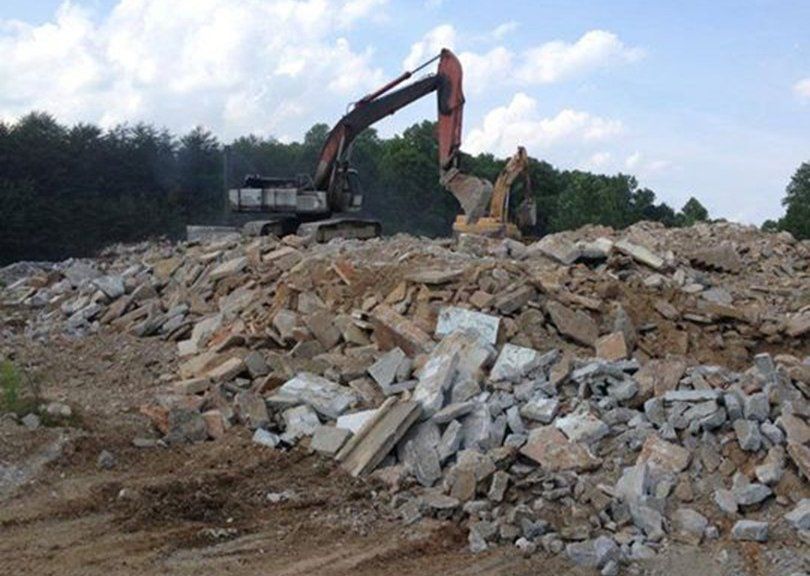Materials being recycled at Martin Materials